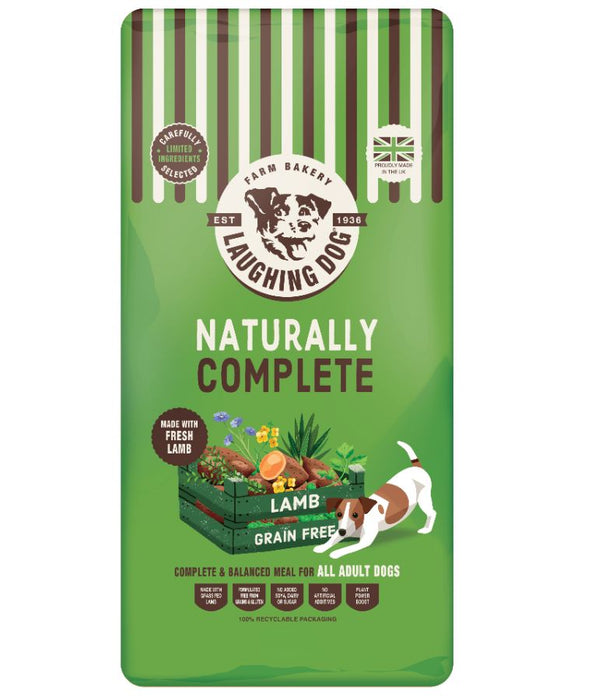 Laughing Dog - Naturally Complete Lamb, Grain-Free, Adult Dry Dog Food For All Breed Sizes - 2kg, 10kg