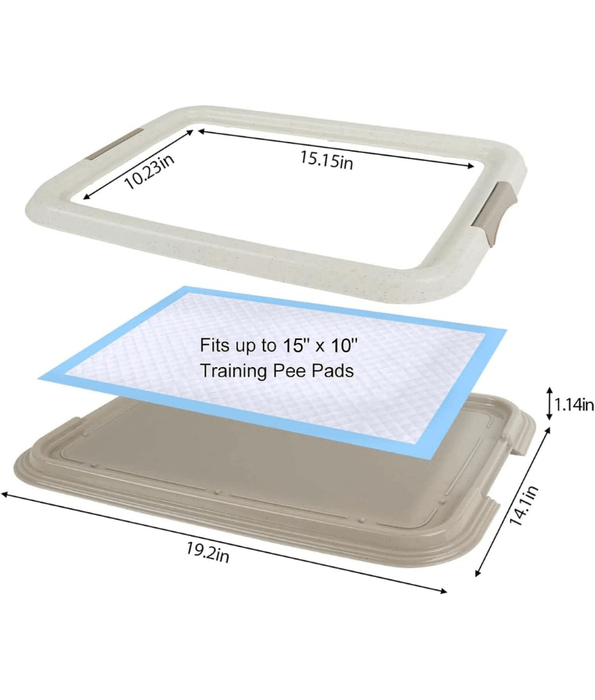 Pawise - Pee Pad Holder Tray for Dogs, Non-Slip, Easy to Clean - Small, Large