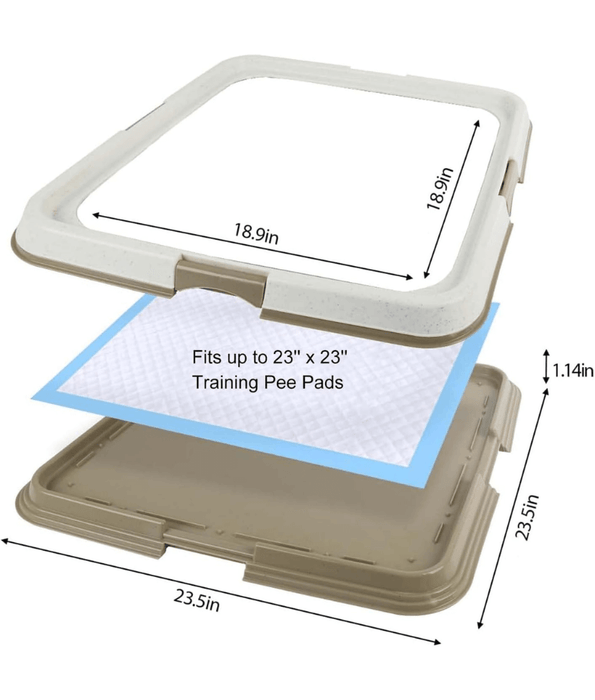 Pawise - Pee Pad Holder Tray for Dogs, Non-Slip, Easy to Clean - Small, Large