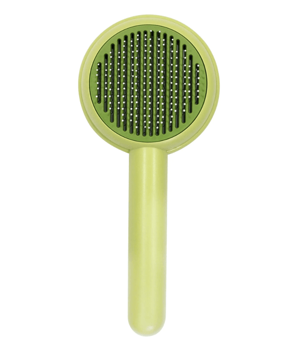 Pawise - Self-Cleaning Slicker Brush for Dogs & Cats, Non-Slip Handle, Easy Hair Removal - 20cm