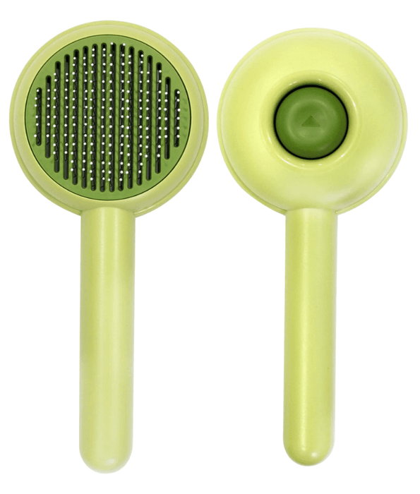 Pawise - Self-Cleaning Slicker Brush for Dogs & Cats, Non-Slip Handle, Easy Hair Removal - 20cm
