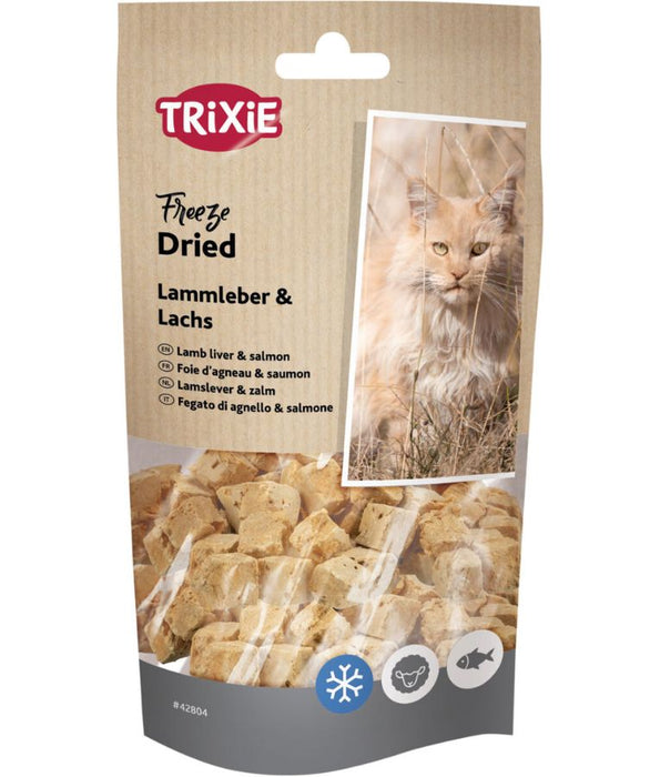 Trixie - Freeze Dried Lamb Liver & Salmon Cat Treats, High Protein, Single-Protein Snack - 25 g