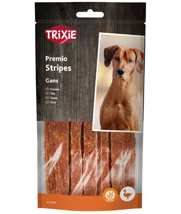 Trixie - Premio Stripes with Goose, Single Protein Dog Treats for Sensitive Dogs, Gluten-Free - 65 g