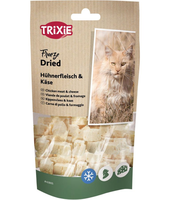 Trixie - Freeze Dried Chicken Meat & Cheese, High-Protein Cat Treats, Single Snack Pack - 25 g