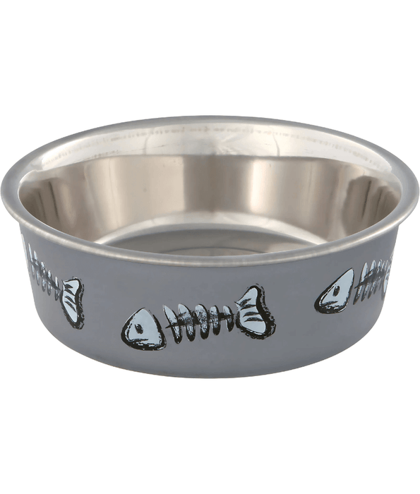 Trixie - Stainless Steel Bowl - For Cats And Mini Dogs - With Anti-Slip Rubber - 0.3L