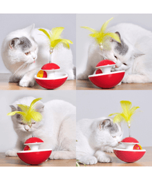 Pawise - Cat Tumbler Toy with a Feather Top - 17cm