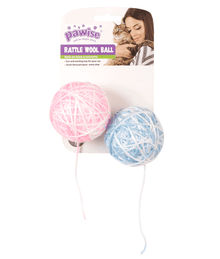 Pawise - Rattle Wool Ball For Cats - 7 cm