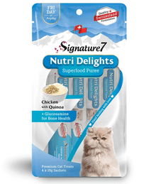 Signature7 Nutri Delights Chicken With Quinoa For Bone Health Liquid Cat Treats 4x15g