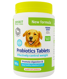 Spirit Probiotics Tablets Dog Digestive Vitamins 160g