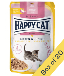 Happy Cat - Kitten & Junior Farm Poultry 85g