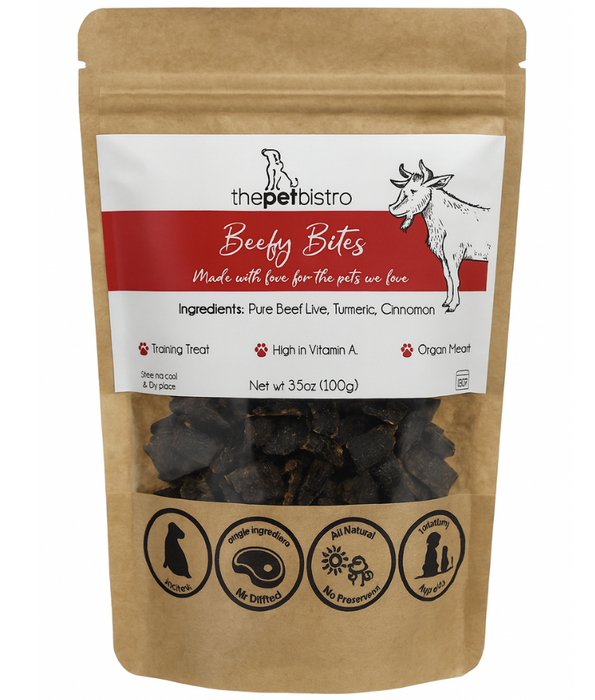 The Pet Bistro - Crunchy Training Beefy Bites – 100g