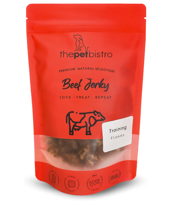 The Pet Bistro – Beef Jerky Training Flakes, 100g