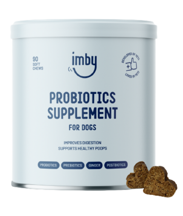 Imby – Probiotics Supplement, Improves Digestion, Reduces Gas & Supports Healthy Poops – 90 Soft Chews