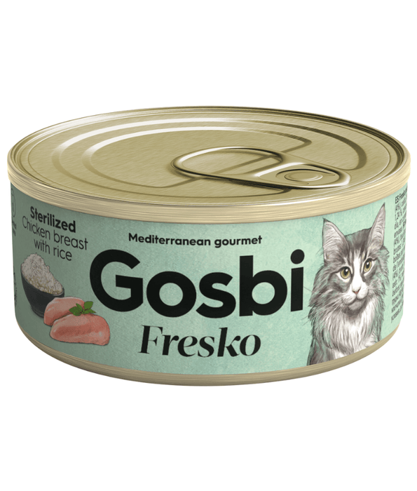 Gosbi - Fresko, Chicken Breast and Rice Sterilized Complementary Adult Wet Cat Food – 70g