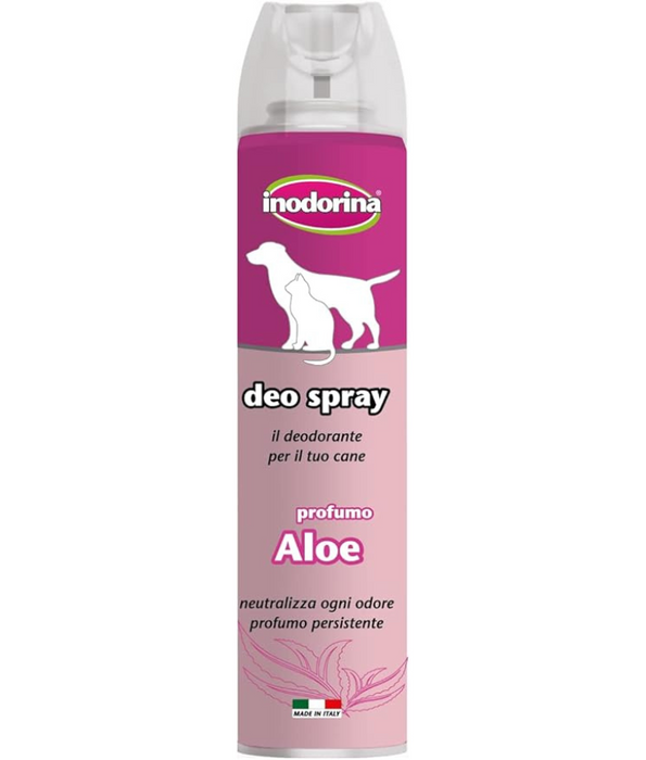 Inodorina - Deo Spray, Deodorant for Dogs, with Refreshing and Sanitizing Action, Neutralizes Bad Odors and Protects the Fur, Aloe Vera Fragrance - 300ml