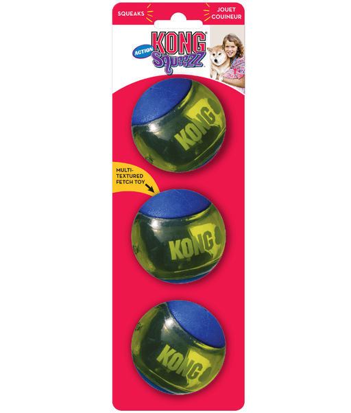 Kong - Squeezz Action 3pc Blue Kong