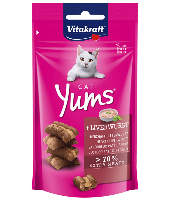 Vitakraft - Cat Yums, Soft Bites With Liverwurst (Liver Sausage) - 40g