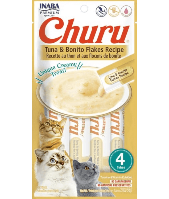 Inaba Churu Tuna with Bonito Flakes Recipe 4 Tubes