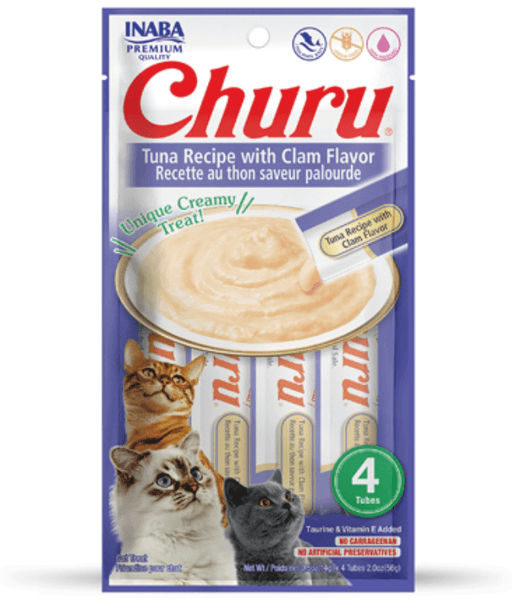 Inaba Churu Tuna Recipe with Clam Flavor 4 Tubes Inaba
