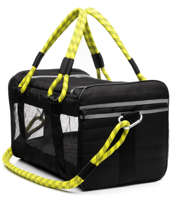 M-Pets - Remix Travel Carrier 2 In 1 With Leash/shoulder Belt - Black & Yellow L41 x W28 x H28 cm
