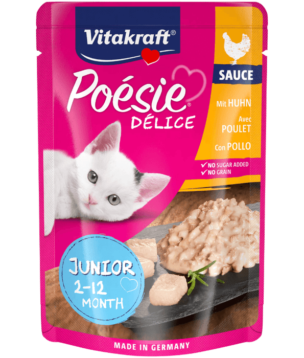 Vitakraft - Poesie Delice, Junior Wet Cat Food With Chicken In Gravy - 85g