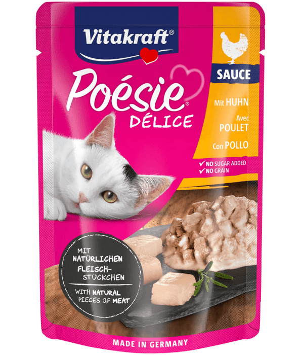 Vitakraft - Poesie Delice, Adult Wet Cat Food With Chicken In Gravy - 85g