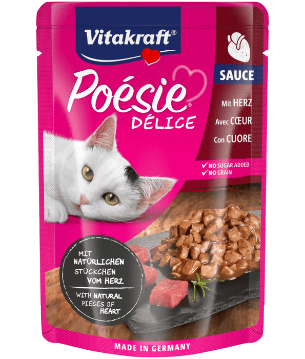 Vitakraft - Poesie Delice, Adult Wet Cat Food With Heart In Gravy - 85g
