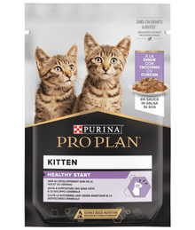 Purina Pro Plan Kitten, Wet Cat Food, Turkey in Gravy 85gx10