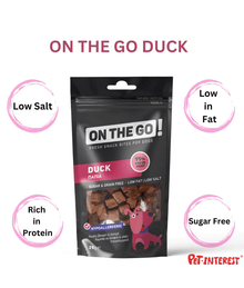 On The Go! Hypoallergenic Dog Treats – Duck - High-Protein, Sugar-Free, Perfect for Training & Rewards – 25g