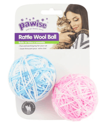 Pawise - Rattle Wool Ball For Cats - 7 cm