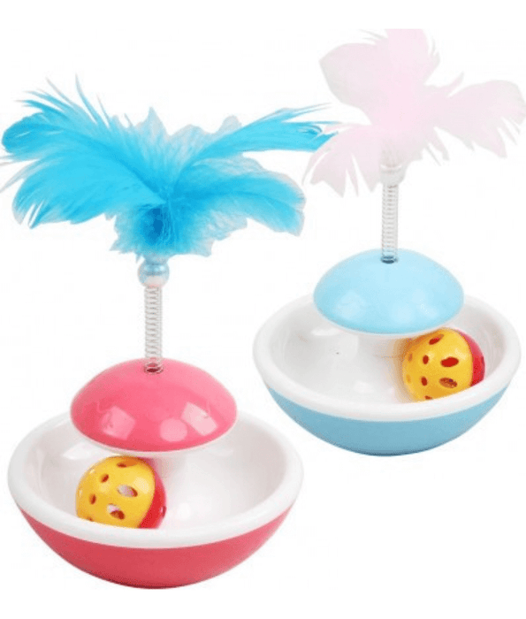 Pawise - Cat Tumbler Toy with a Feather Top - 17cm