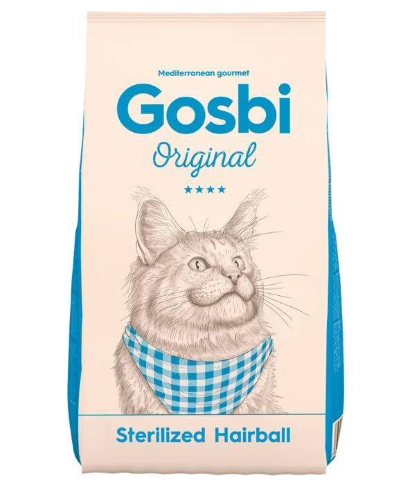 Gosbi - Original, Chicken and Rice Adult Dry Cat Food – Sterilized, Hairball Control 1kg-7kg