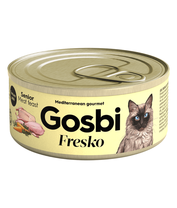 Gosbi - Fresko, Pork and Chicken Senior and Sterilized Complementary Wet Cat Food – Grain-Free 70g