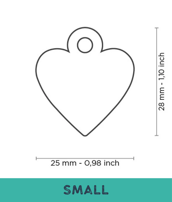 ID Tag – Basic Aluminum Heart
