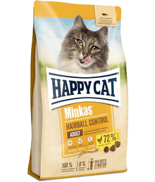 Happy Cat - Minkas Hairball Control Dry Cat Food – Poultry, Adult Cats 1.5kg - 4kg