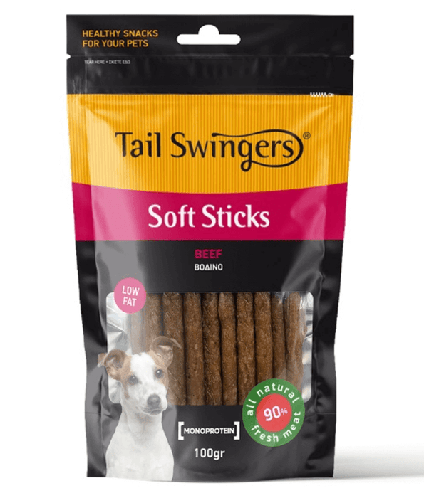 Tail Swingers - Soft Snacks Beef - Muscle Building Support Treats - 100g