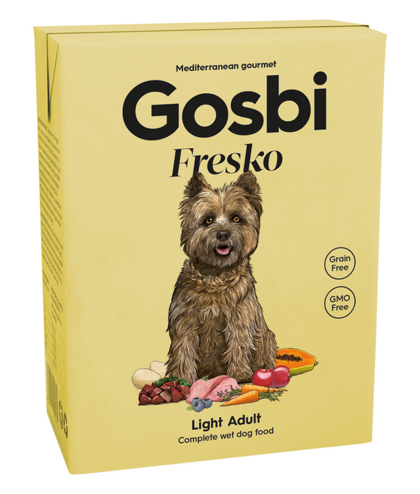 Gosbi - Fresko, Grain-Free Horse and Turkey Adult Complete Wet Dog Food – Hypoallergenic and Joint Support, All Natural 375g