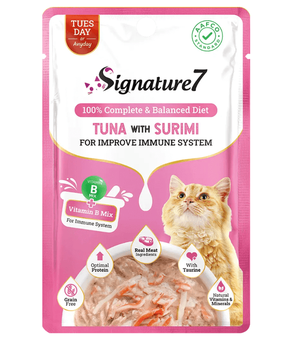 Signature7 Tuna With Surimi For Improve Immune System Grain-Free Wet Cat Food 50g