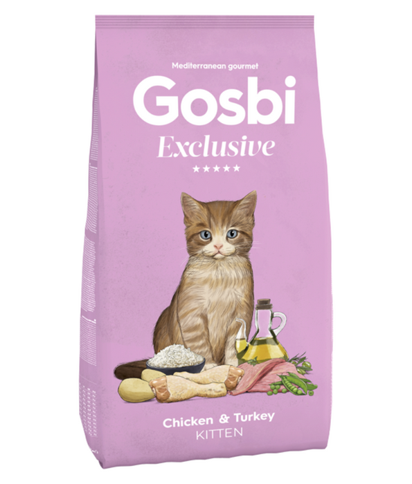 Gosbi - Exclusive, Chicken and Turkey Kitten Dry Cat Food – Growth Formula 1.5kg-6kg
