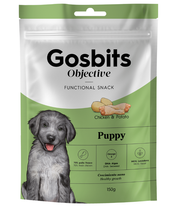 Gosbi - Gosbits Objective, Chicken Puppy Dog Treats For Development, All Natural 150g