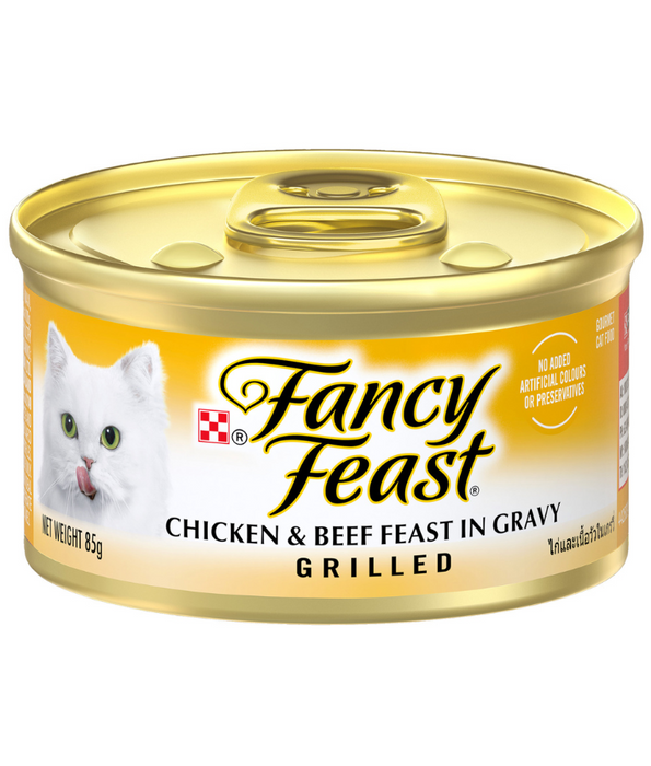 Purina Fancy Feast Classic Pate Beef & Chicken Feast Gourmet Cat Food 85g
