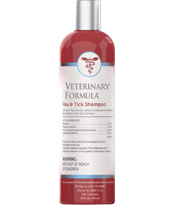 Synergy Labs - Veterinary Formula, Flea & Tick Shampoo For Dogs & Cats - 473 ml