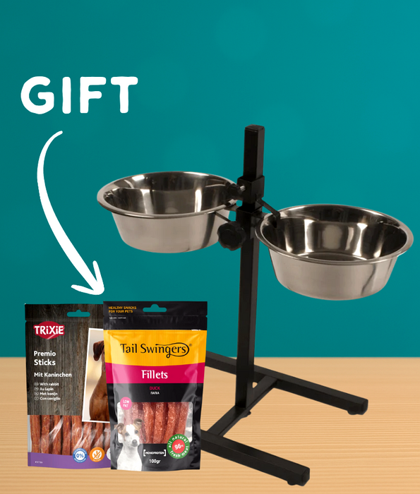 Duvo H Stand Feeder + Free Treats