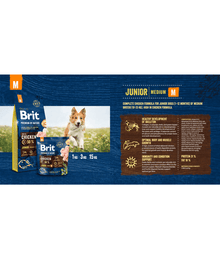 Brit Premium - Medium Breed Junior With Chicken 3Kg -15kg