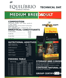 Equilibrio - Medium Breed Adult 2kg-12kg