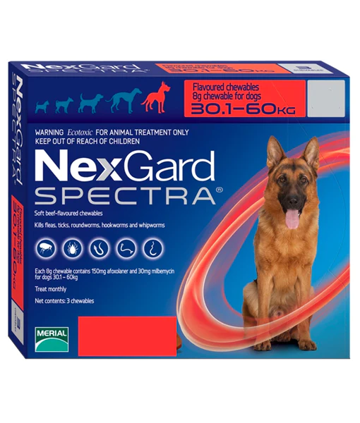 Nexgard Spectra - 30kg-60kg (PER ONE TABLET) Nexgard