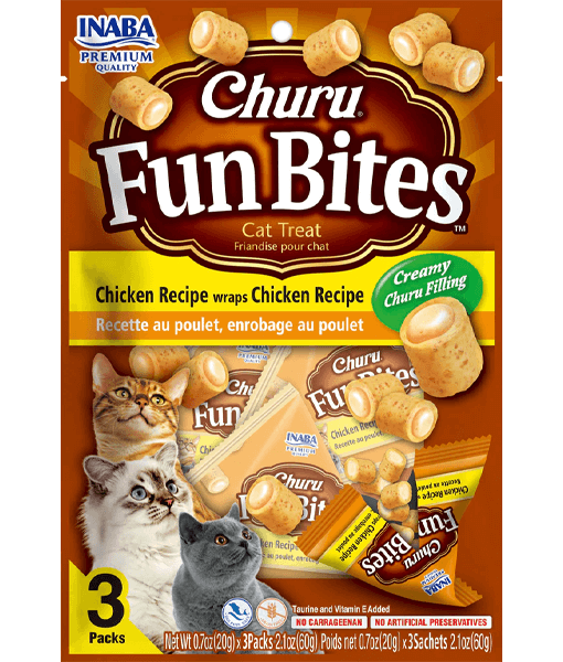 Inaba - Churu Fun Bites Chicken Recipe Wraps Chicken Recipe 3 Packs 60g
