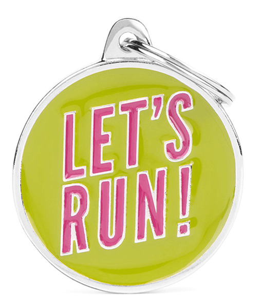 ID Tags- Big Circle "Let's Run!"