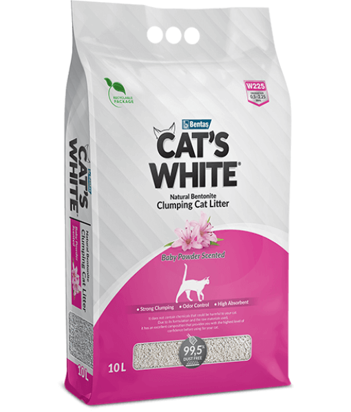 Cat’s White Baby Powder Scented Clumping Cat Litter 10L