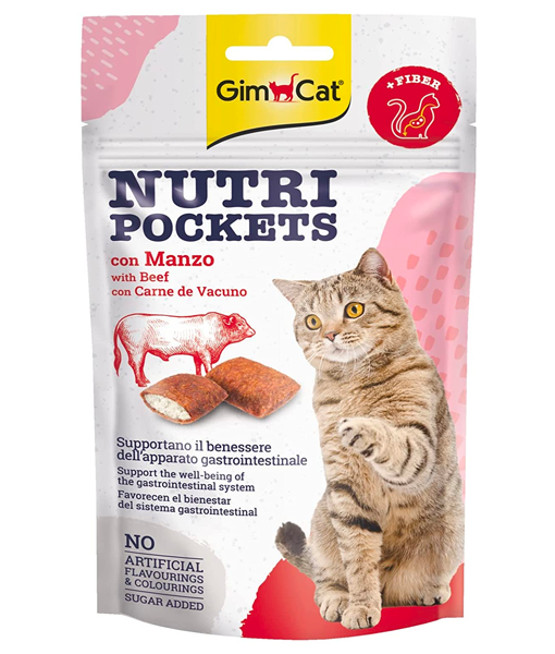 GimCat - Nutri Pockets With Beef 60g Gimcat